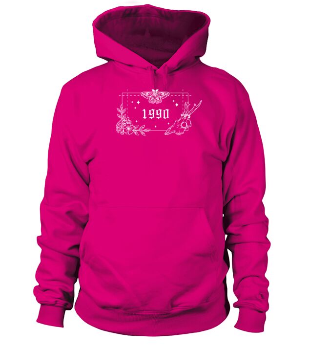 1990 Year Of Birth Gothic Grunge Aesthetic Gift Men's Hoodie