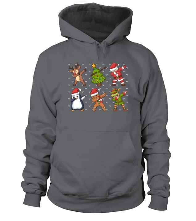 Christmas Dabbing Santa Elf Reindeer Hoodie Unisex