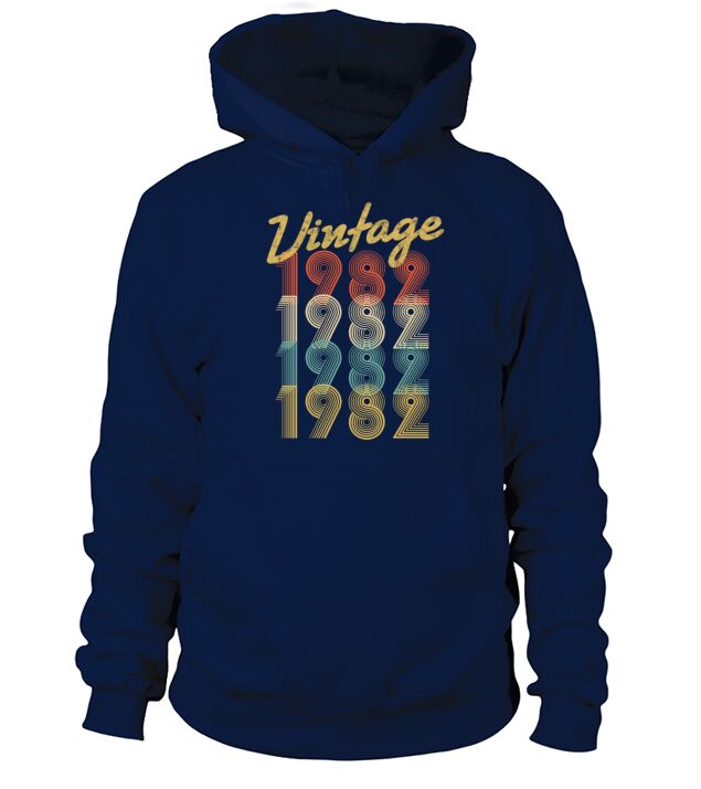 vintage retro since 1982 birthday gift Men's Hoodie
