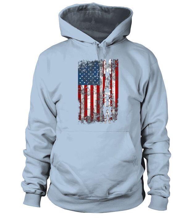 Grunge MAGA American Flag shirt Hoodie Unisex