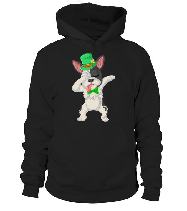 dabbing french bulldog st patricks day Men's Hoodie