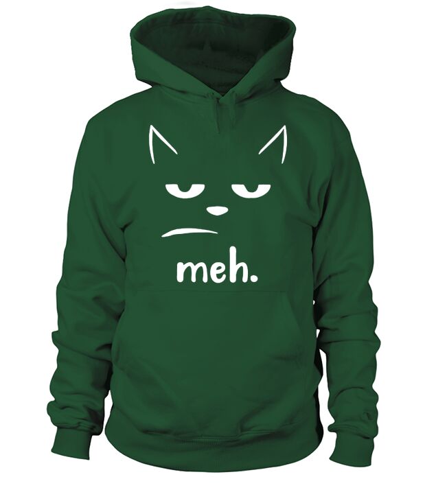 Not Excited, Sarcastic, And Funny Meh Halloween Cat shirt - Unisex Long Sleeve Hoodie Unisex