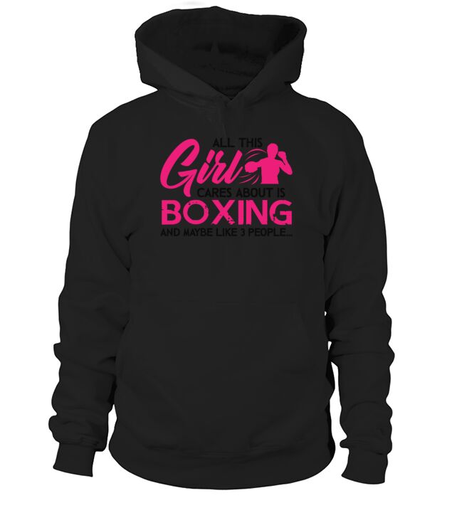 Boxing Girl Cares Hanes Tagles Men's Hoodie