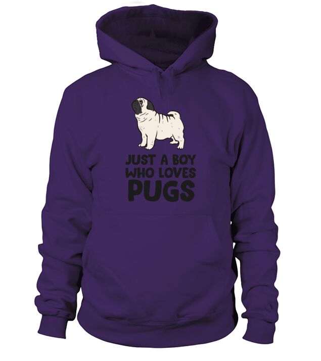 Just a Boy Who Loves Pugs Men's Hoodie