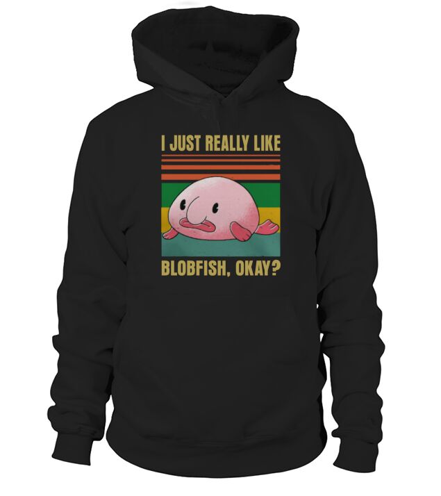 Blobfish Blobby Fishing Retro Vintage Hoodie Unisex