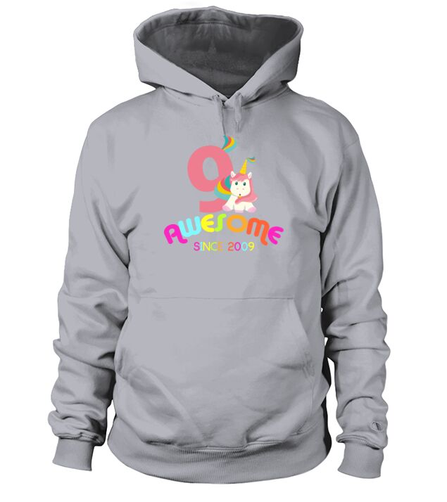 Awesome Since 2009 Unicorn Birthday Gift Men's Hoodie