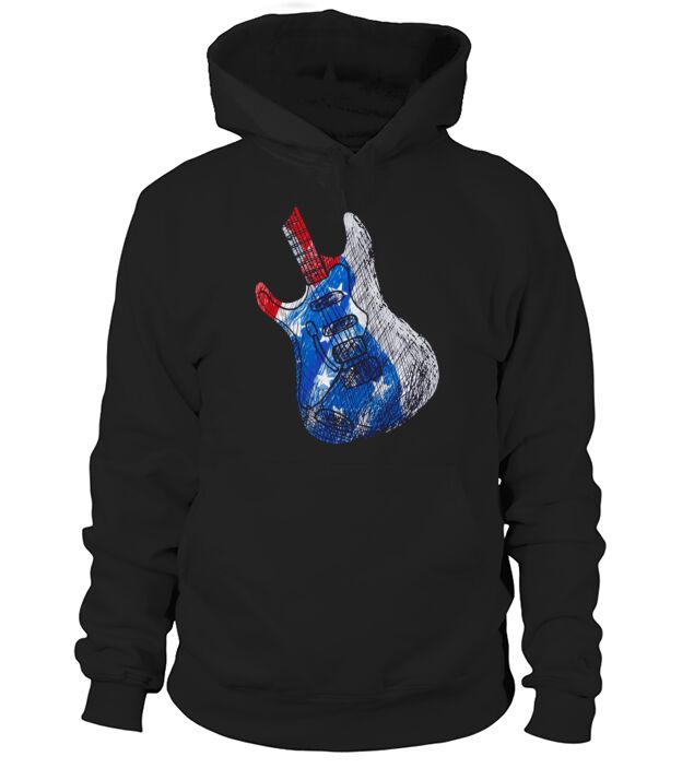 Guitarist America Flag Geek Music Hoodie Unisex