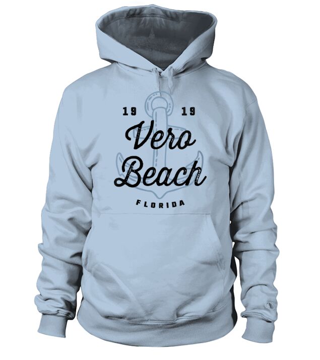 Vero Beach Florida - Cool Coastal Nautical Anchor Men's Hoodie