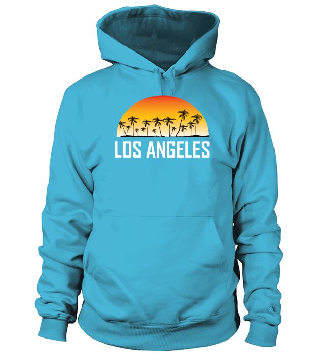 Los Angeles Sunset And Palm Trees Beach Men's Hoodie