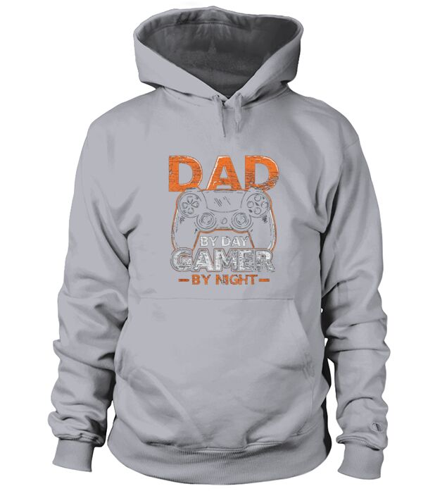 Gaming Gift Dad By Day Gamer By Night Dad Jokes Hoodie Unisex