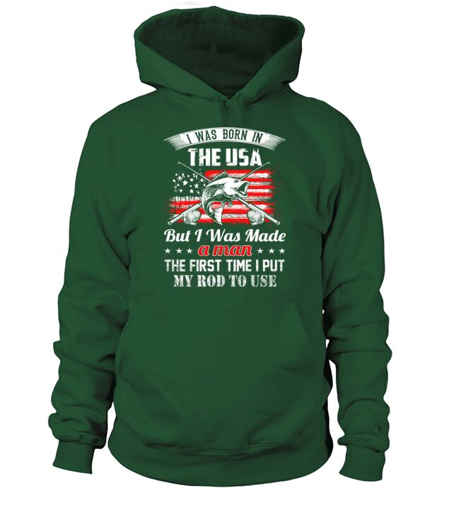 Fisherman I was mad a man first time i use my rod Men's Hoodie