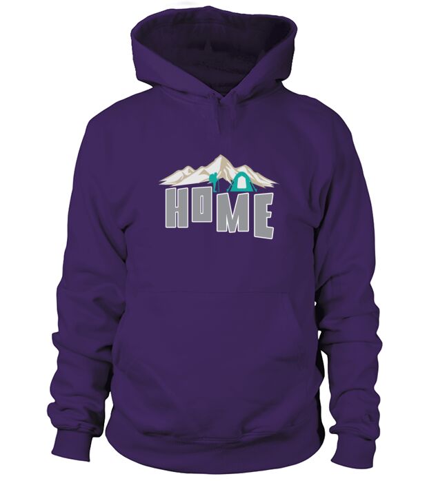 Home in the mountains camping tent mountain sports Men's Hoodie