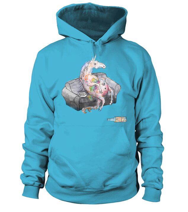 drunk unicorn Men's Hoodie