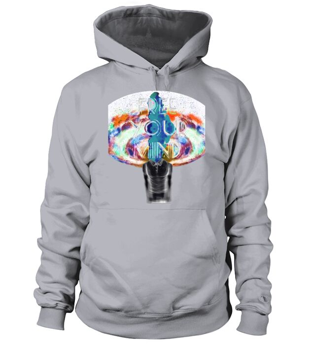 FREE YOUR MIND INVERSE COLORS SPACE HEAD EXPLOSION Men's Hoodie