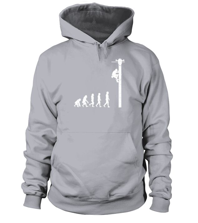 Evolution Of Lineman Electrical Engineer Electrici Men's Hoodie