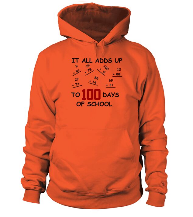 It all adds up to 100 Days of School Teacher Math Men's Hoodie