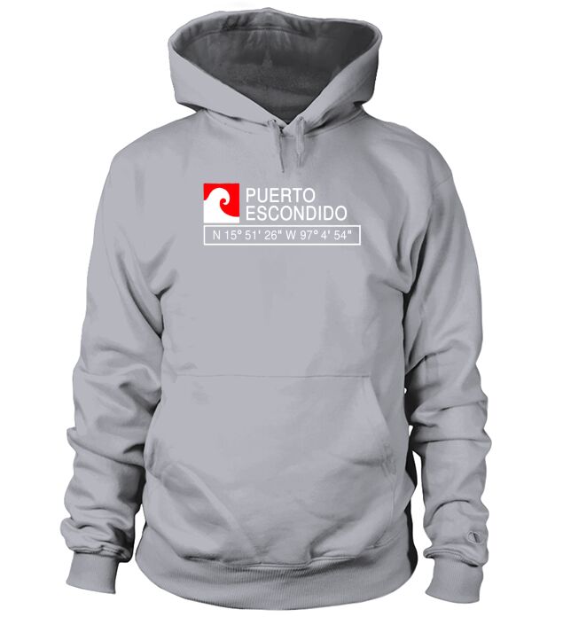 COOL PUERTO ESCONDIDO SURF WITH GPS COORDINATES Hoodie Unisex