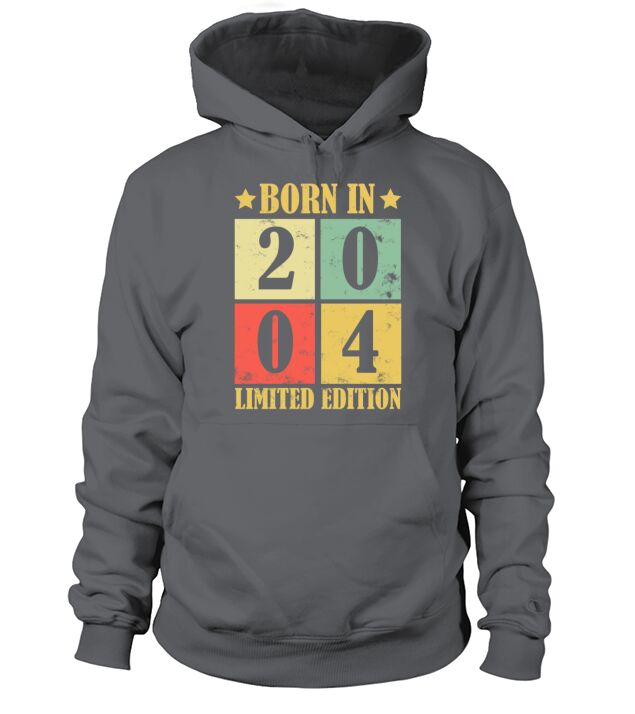 18th Birthday Born In 2004 Limited Edition Vintage Men's Hoodie