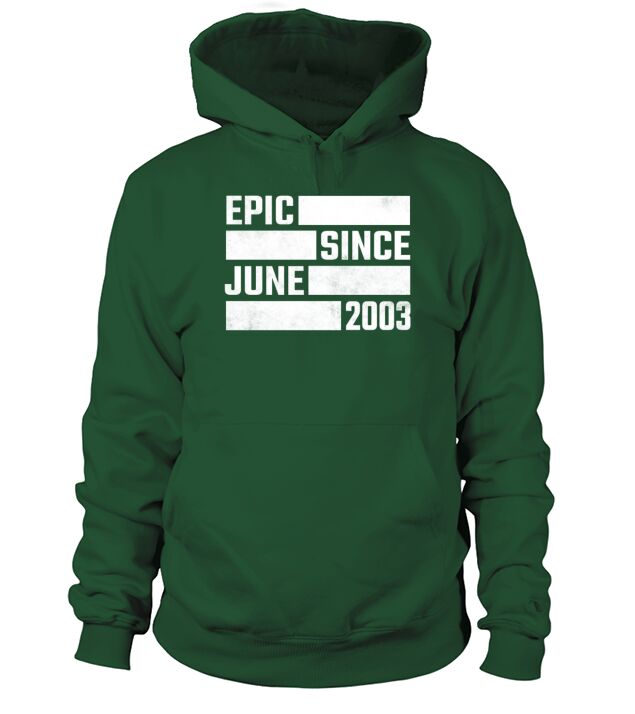 18th Birthday June Gift Vintage 2003 18 Years Men's Hoodie