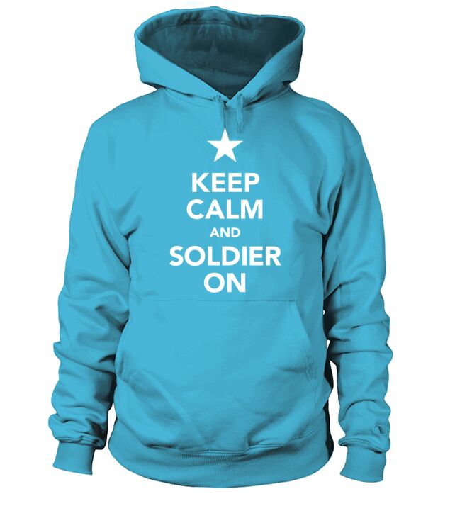 keep calm and soldier on - us star Men's Hoodie
