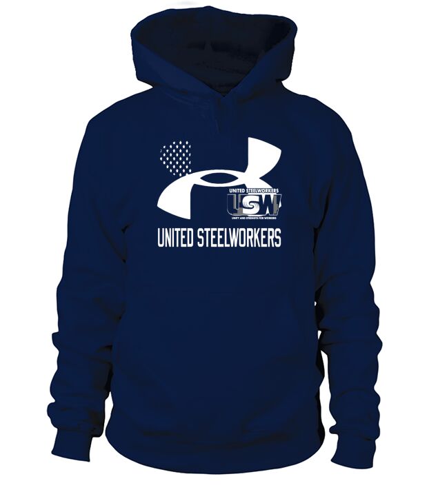 United Steelworkers Unity And Strength For Workers Flag - Drawstring Bag Hoodie Unisex
