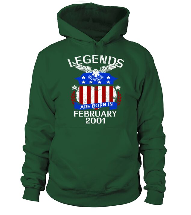 Legends Are Born In February 2001 Men's Hoodie
