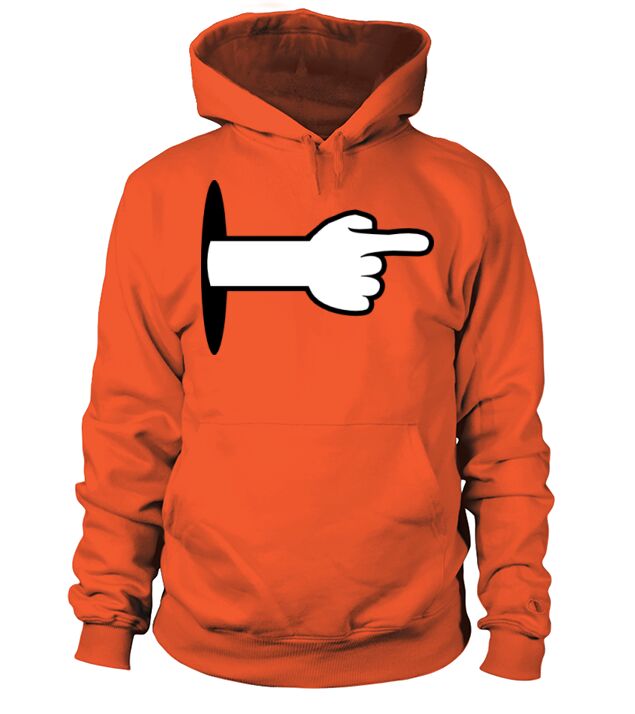 loch wand boden arm hand comic cartoon zeigen zeig Men's Hoodie