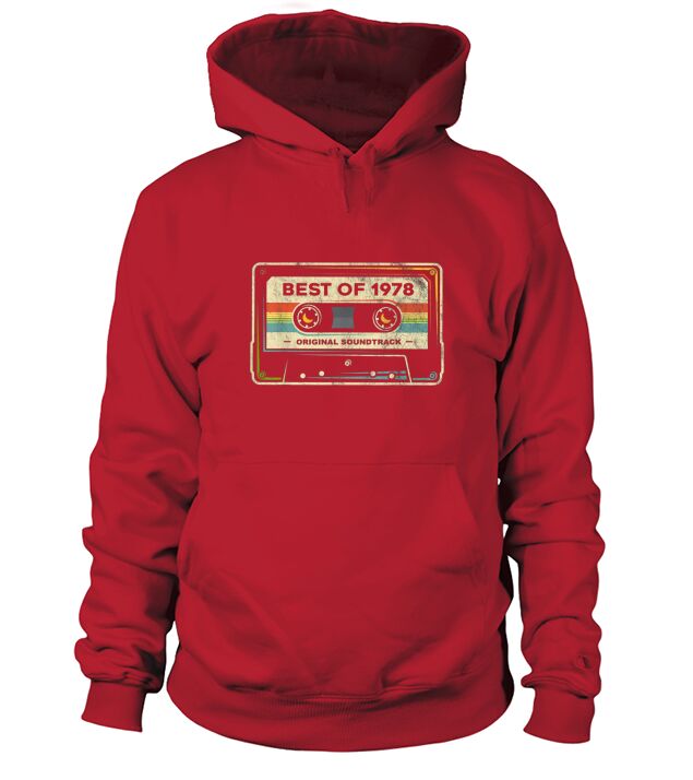 Retro Best of 1978 Mixtape Vintage 43rd Birthday Cassette Hoodie Unisex