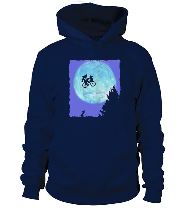 Bear Cycling The Moon Grateful Dead Hoodie Unisex