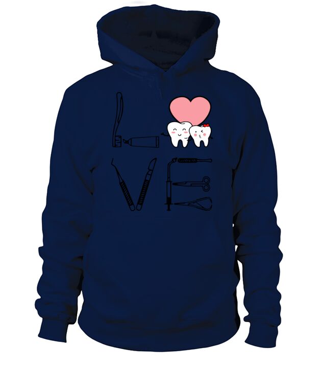 Love Dentist Instruments Valentines Day 2022 Men's Hoodie
