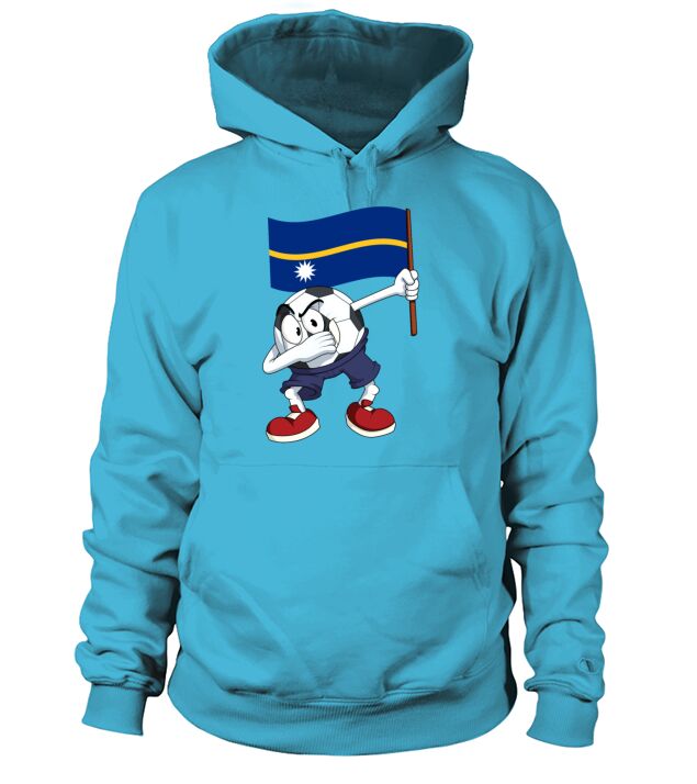 Nauru Dabbing Soccer Ball Men's Hoodie