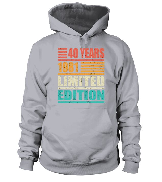 40th birthday limited edition 1981 vintage 1981 Men's Hoodie