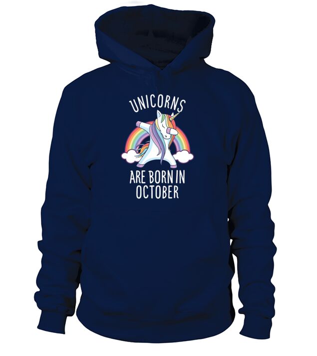 Unicorns are Born in October Men's Hoodie