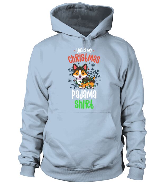 This Is My Christmas Pajama Shirt Tricolor Corgi Men's Hoodie
