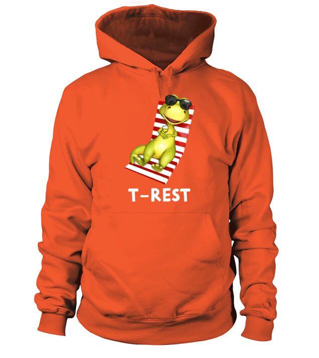 T-Rest T-Rex Cute Relax Holiday Beach Dinosaur Fun Men's Hoodie