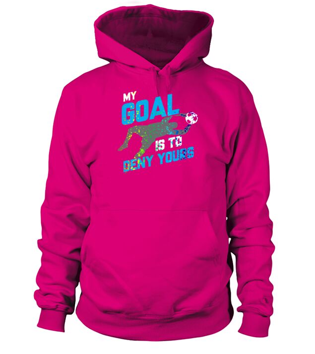My Goal Is To Deny Yours Goalie Rainbow Splatter Men's Hoodie