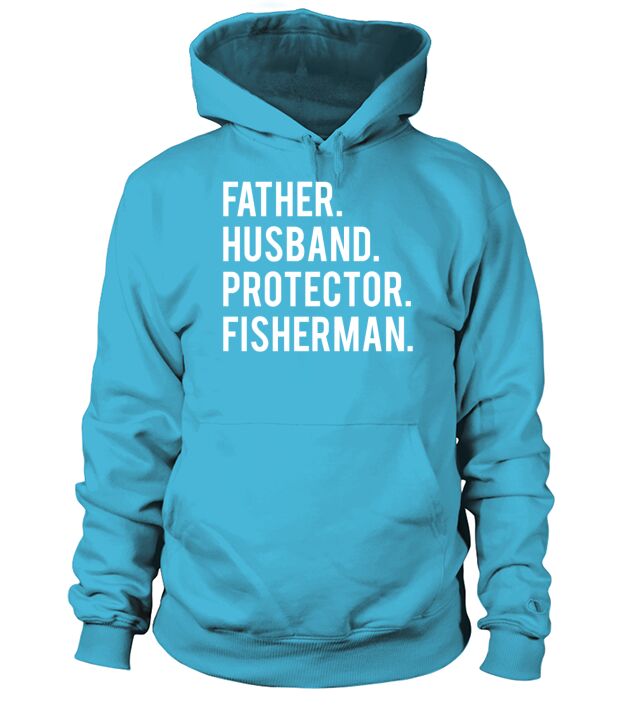 Father Husband Protector Fisherman Men's Hoodie