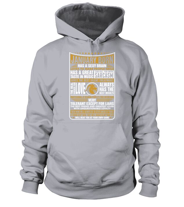 January Capricorn Born Men's Hoodie
