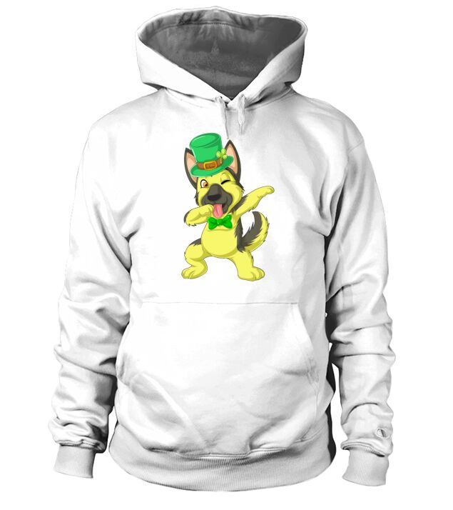 dabbing german shepherd st patricks day Men's Hoodie