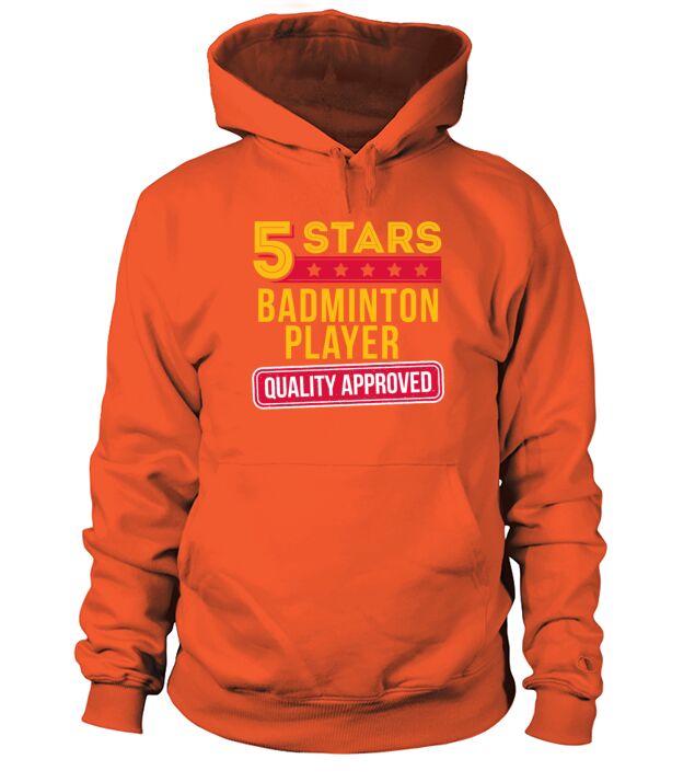 5 Stars Badminton Player Funny Racquet Sport Gift Hoodie Unisex