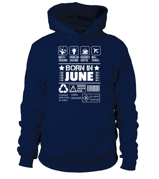 Born In June Men's Hoodie