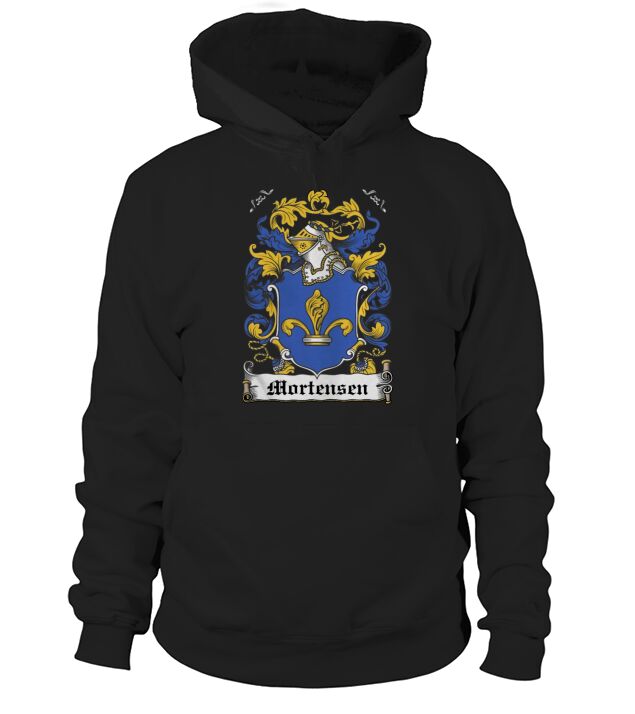 Mortensen Family Crest Danish Family Crests - Coffee Mug (colored) Hoodie Unisex