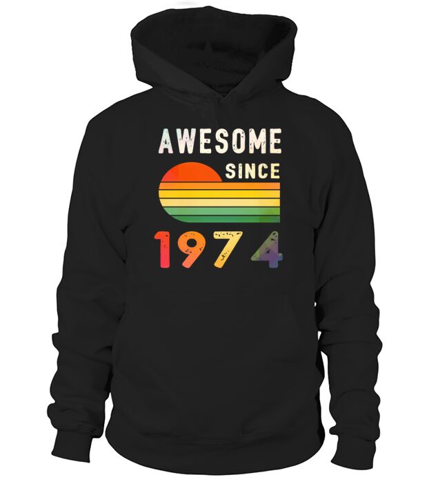 1974 Birthday Retro Vintage Gift vintage Men's Hoodie