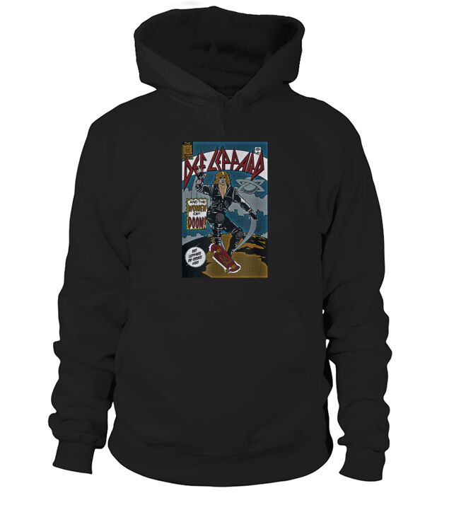 Def Leppard  Comic Hoodie Unisex