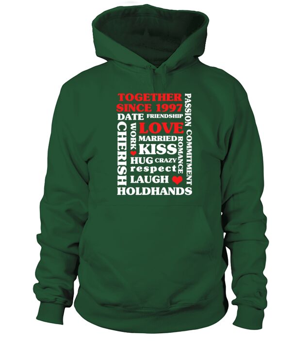 1997 Together Since 23 rd Anniversary Gift Men's Hoodie