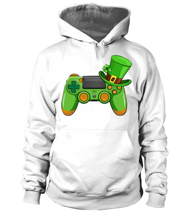 St Patrick Video Game Controller Leprechaun Hat Co Hoodie Unisex