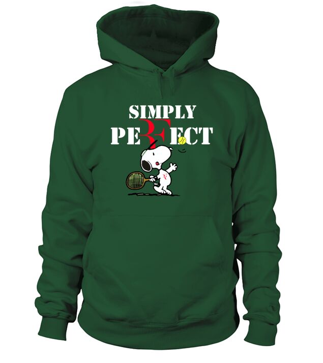Snoopy Roger Federer Tout simplement parfait chemise débardeur à capuche Hoodie Unisex
