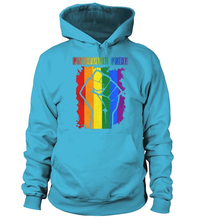 Pittsburgh Pride LGBT RAINBOW FLAG Men's Hoodie