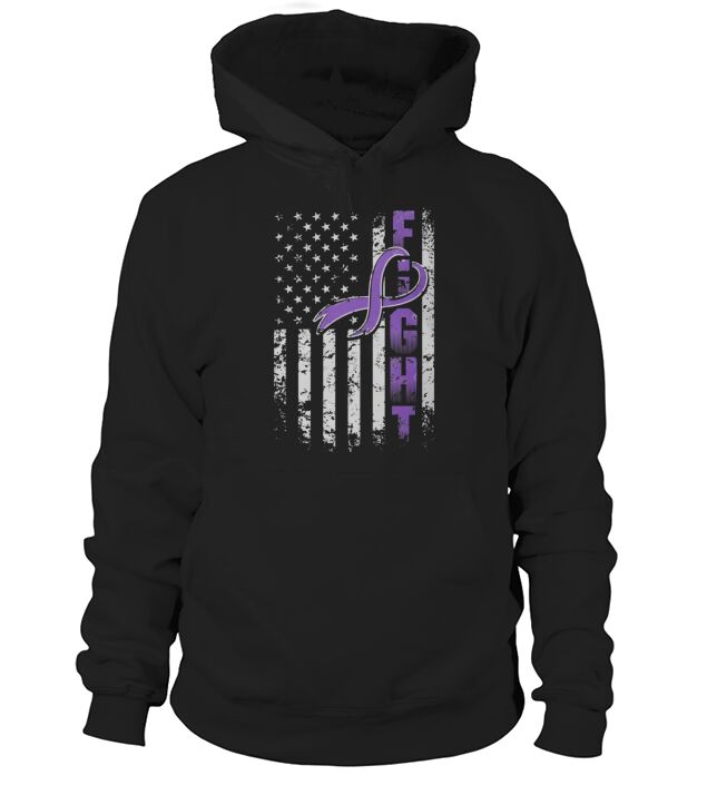 Epilepsy Awareness Fighting American Flag T-Shirt Hoodie Unisex
