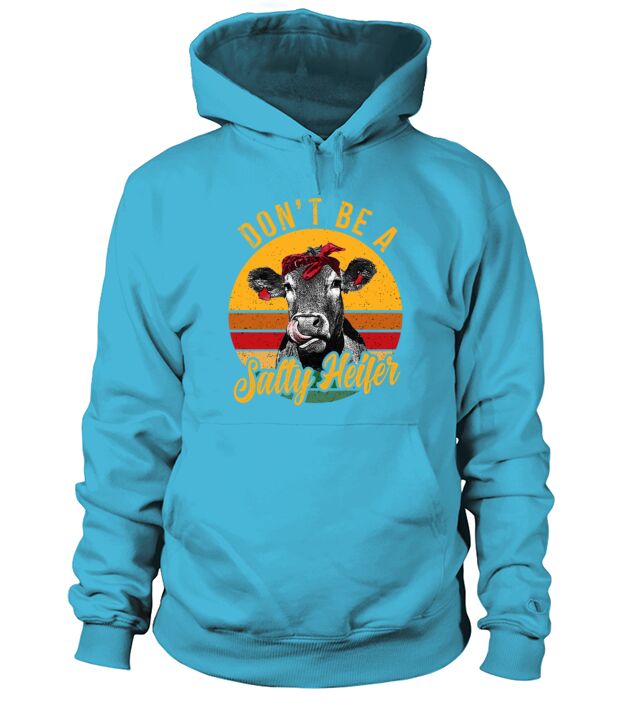 Dont Be A Salty Heifer Funny Cow Farmer Vintage Men's Hoodie